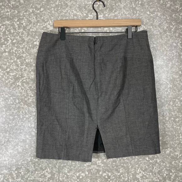 Express Women's Gray Corporate Short Pencil Skirt - Size 10 - Preppy, Straight - Picture 6 of 6